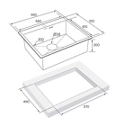 Превью картинка Металлическая мойка Paulmark KRONER 59 PM215951-GM Вороненая сталь GM #5