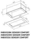 Превью картинка Полновстраиваемая вытяжка Meferi INBOX52IX SENSOR COMFORT #3