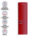 Превью картинка Холодильник с нижней морозилкой Maunfeld MFF186NFRR #5