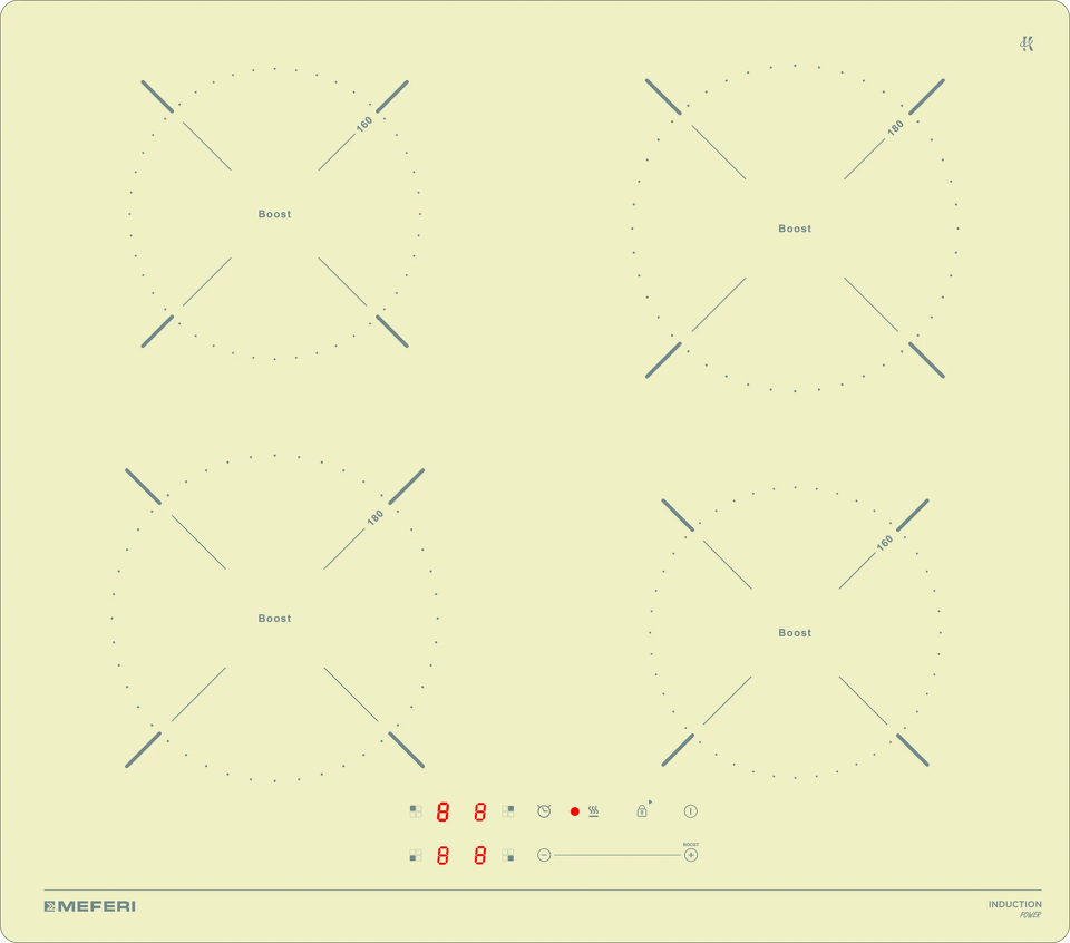 Фото Индукционная варочная панель Meferi MIH604BG POWER