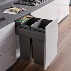 Картинка Duslar Система сортировки NIGHT 56 л, выдвижной фасад 500 мм, антрацит