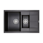 Превью картинка Кварцевая мойка Paulmark FLUGEN 60/1,5 PM237850-BL Черный гранит BL #1