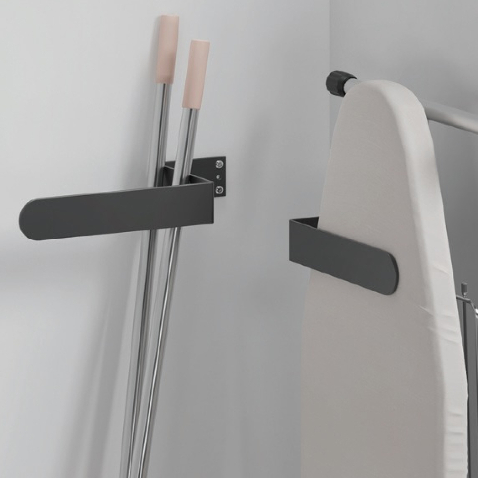 Фото Duslar Многофункциональный держатель HOLDER для фиксации хозяйственных принадлежностей, антрацит