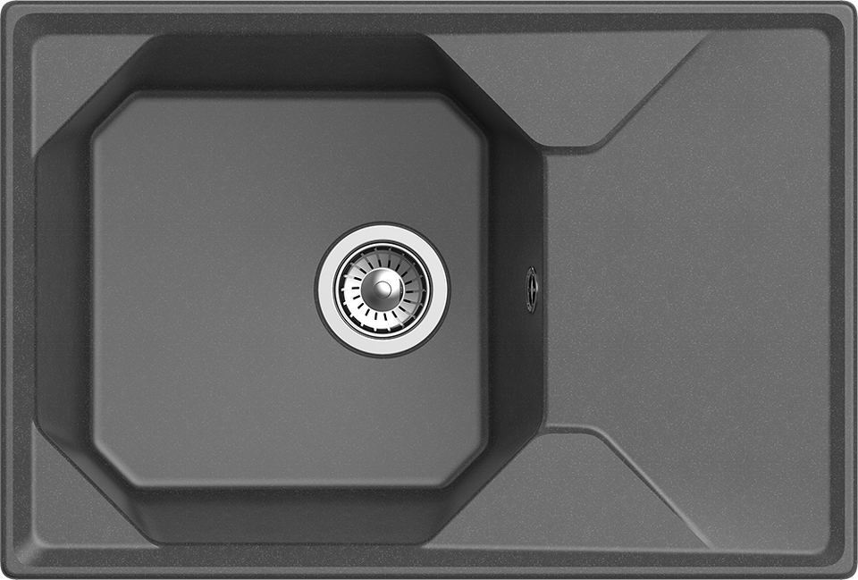 Фото Мраморная мойка GranFest UNIQUE 740L Графит