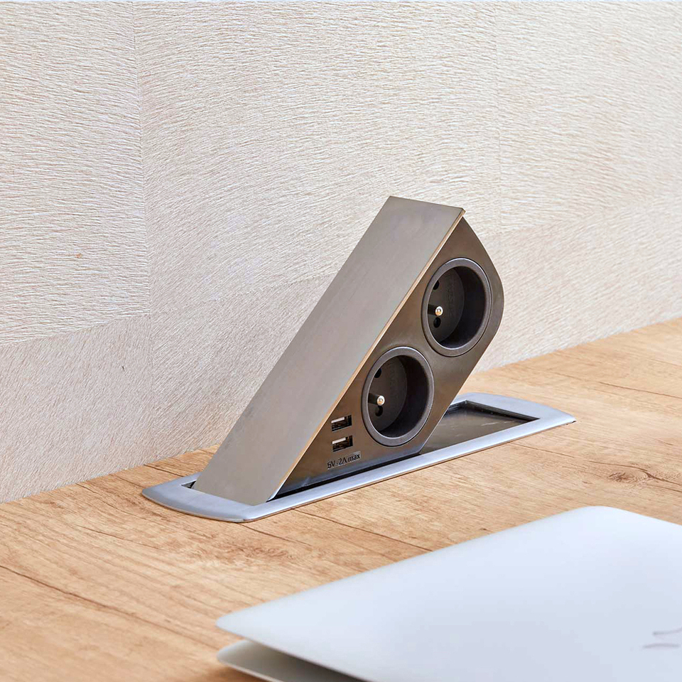 Фото SFL Розетка CIZO, врезная, нержавеющая сталь