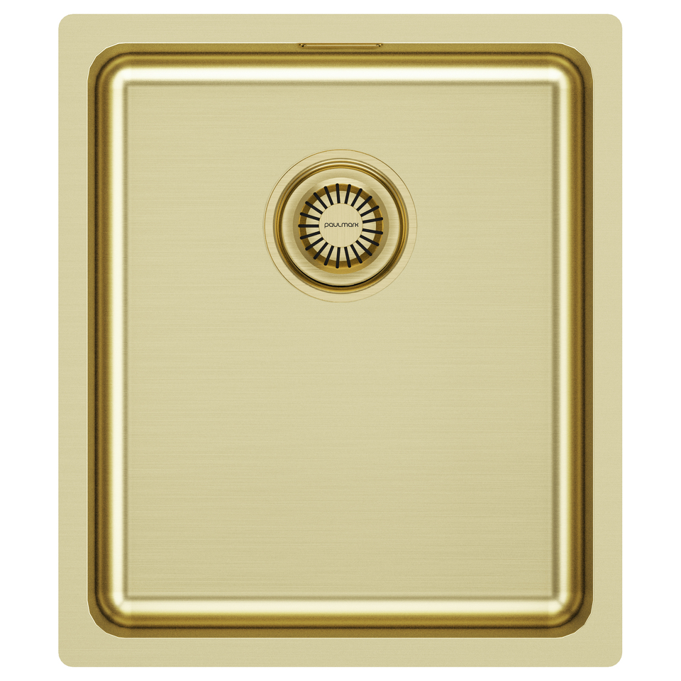 Фото Металлическая мойка Paulmark VISTA 38 UNI PM904438-LG Светлое золото