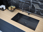 Превью картинка Металлическая мойка Paulmark ALLER 74 UNI PM807444-GM Вороненая сталь GM #4
