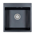 Превью картинка Кварцевая мойка Paulmark KANTE 50 PM105152-BLM Черный #1