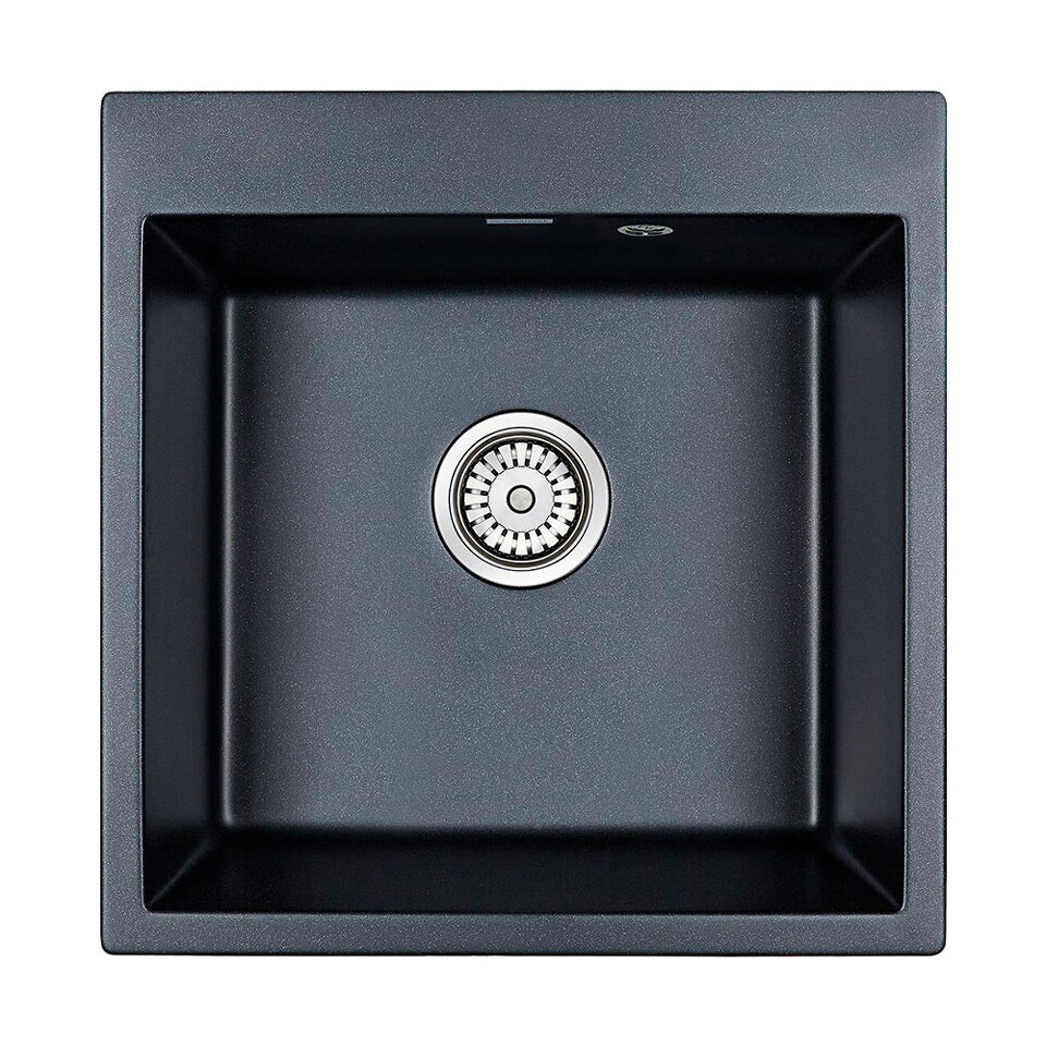 Фото Кварцевая мойка Paulmark KANTE 50 PM105152-BLM Черный