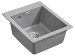 Превью картинка Кварцевая мойка Paulmark KANTE 40 PM104249-GRM Серый металлик #3