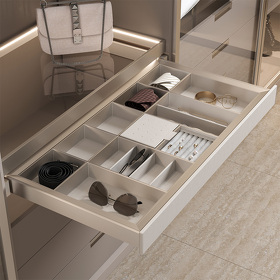 Картинка Duslar Выдвижной органайзер ELITIUM для украшений и аксессуаров, ширина 764 мм, шампань/бежевый