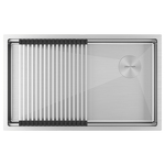 Превью картинка Металлическая мойка Paulmark NEXT-PRO 74 UNI PM707445-BS брашированная сталь #1