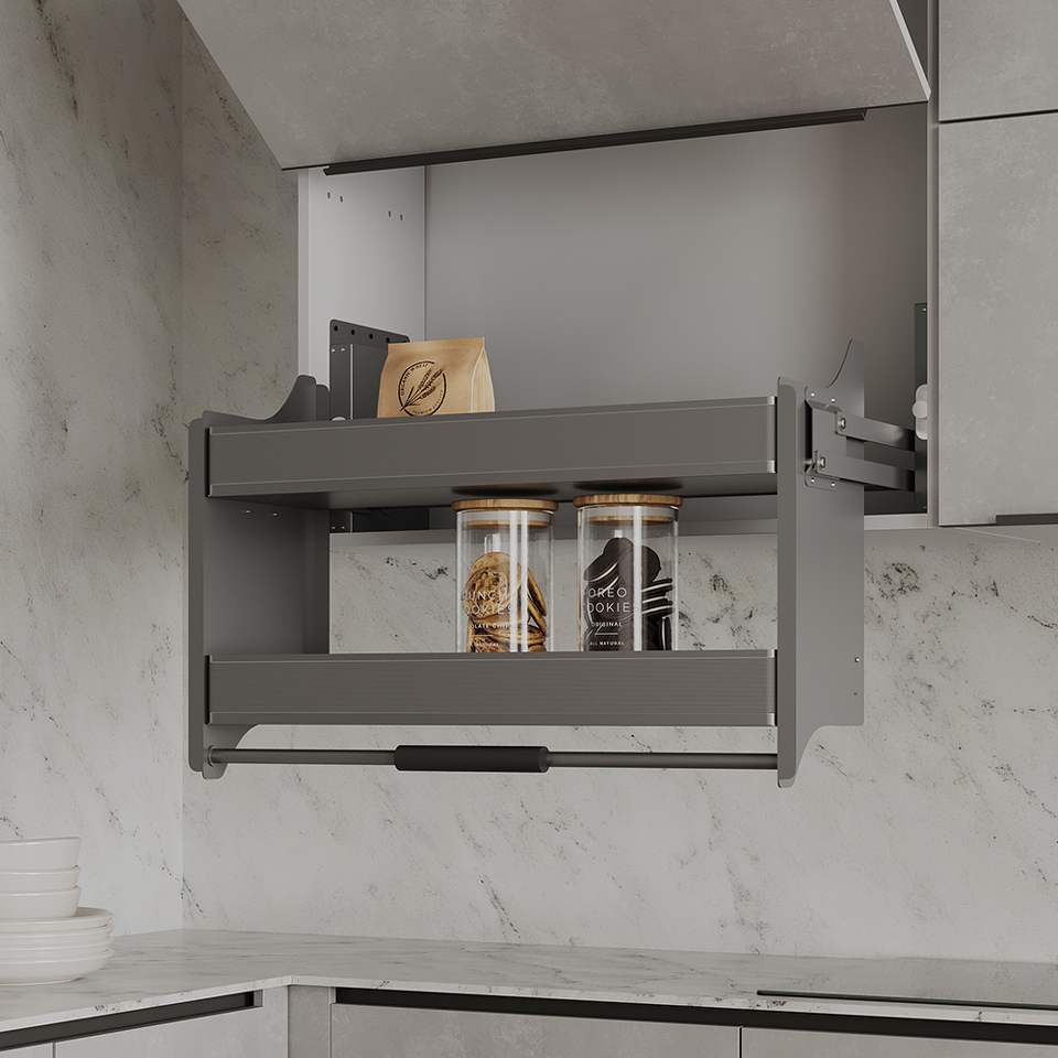 Фото Duslar Выдвижная система TITAN в верхнюю секцию, фасад 600 мм, антрацит