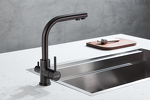 Превью картинка Смеситель для кухни Paulmark ESSEN Es213011 Es213011-GM Вороненая сталь GM #13