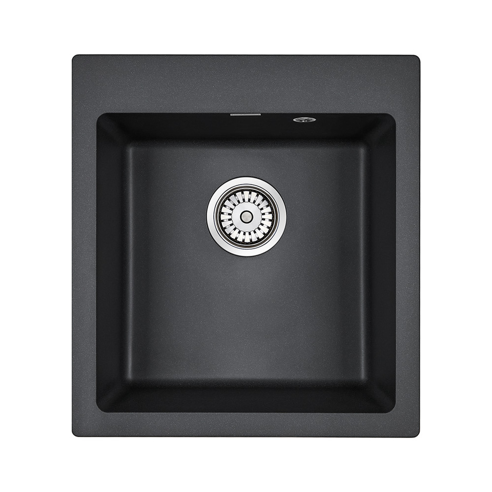 Фото Кварцевая мойка Paulmark KANTE 45 PM104651-BL Черный гранит BL