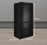 Превью картинка  Холодильник side by side Meferi MFR83BLACK IX TOTAL NO FROST FRENCH DOOR COMFORT #23