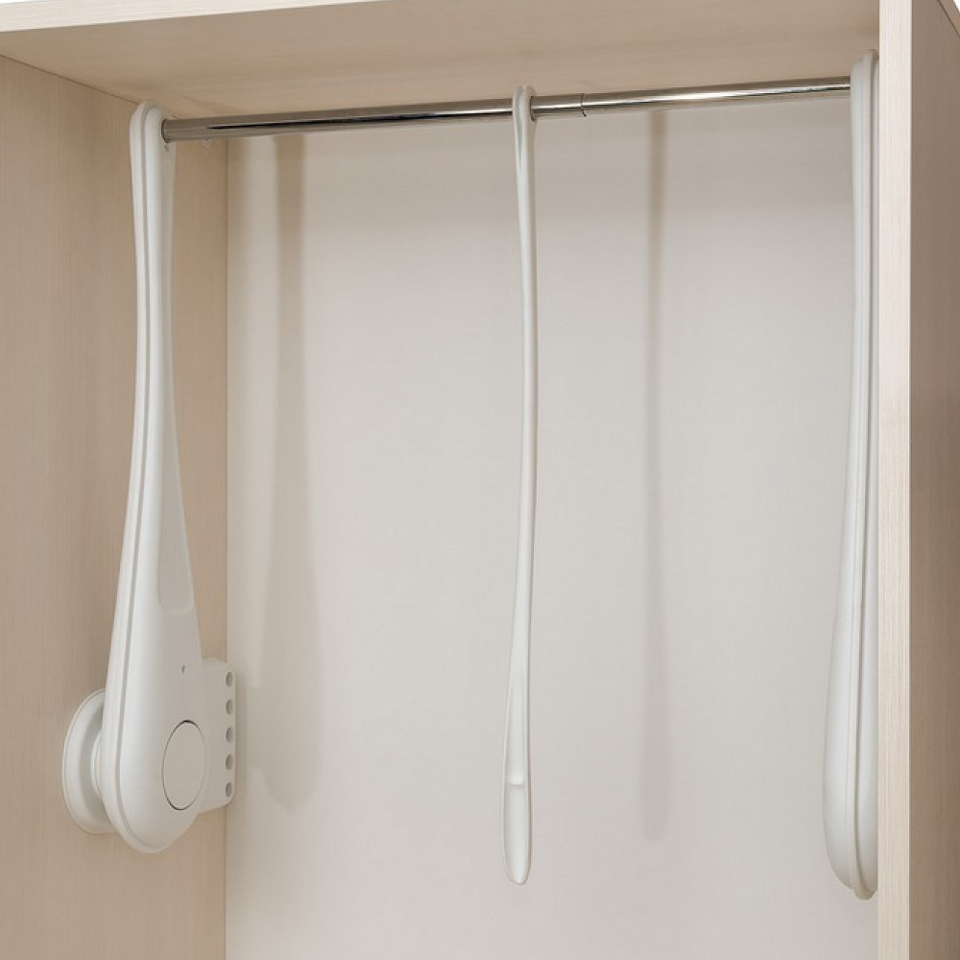 Фото Servetto Телескопический пантограф ONLY для одежды, ширина 730-1190 мм, белый/хром