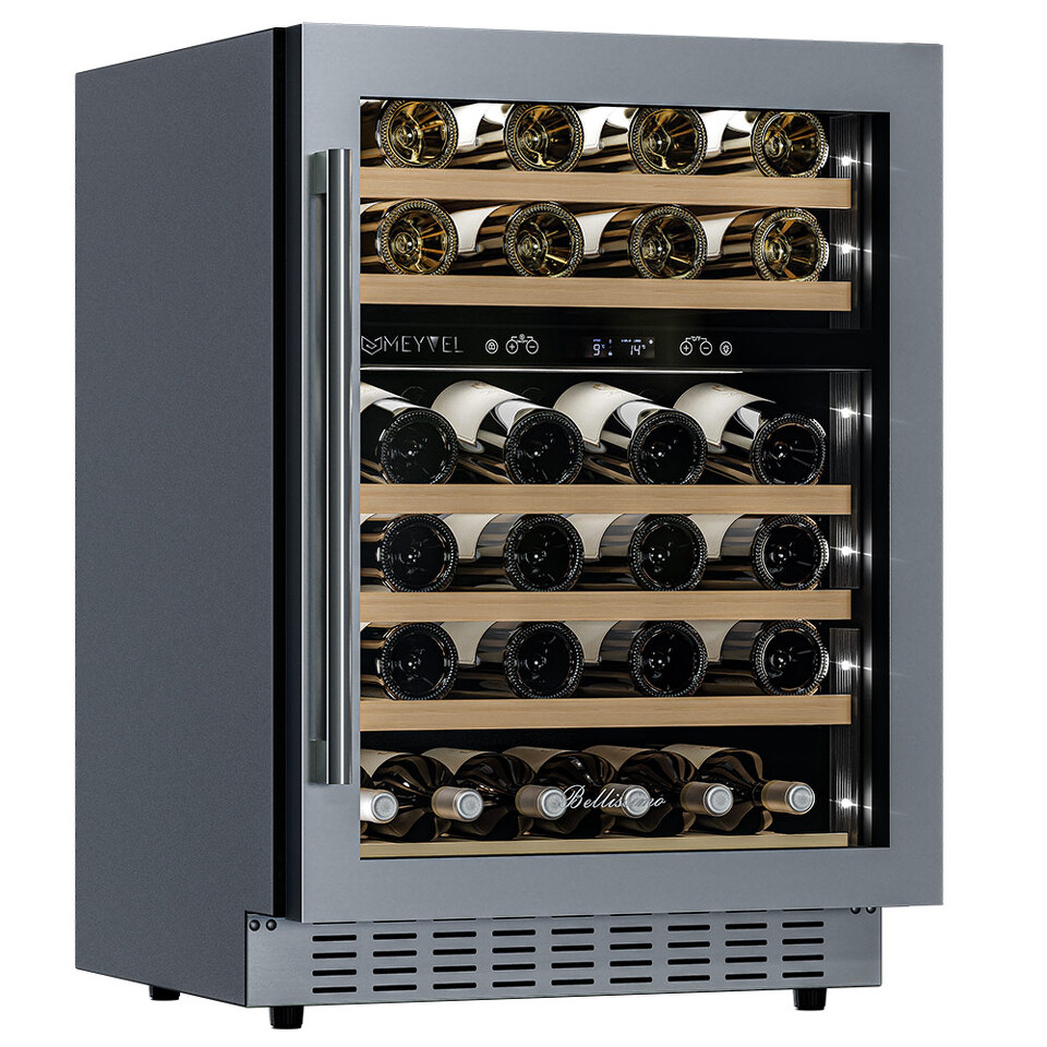 Фото Шкаф винный встраиваемый Meyvel Винный холодильник (шкаф) компрессорный MEYVEL MV46PRO-KST2