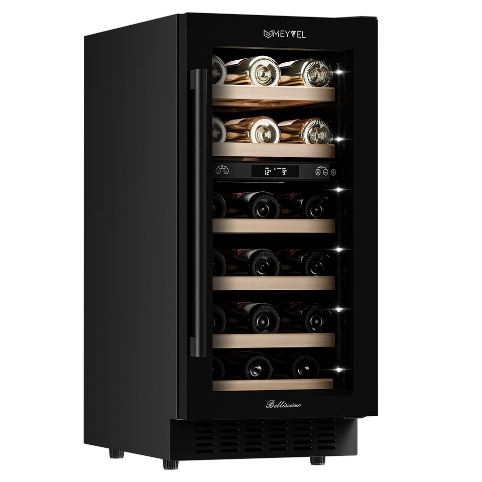 Фото Шкаф винный встраиваемый Meyvel Винный холодильник (шкаф) компрессорный MEYVEL MV28-KBT2