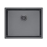 Превью картинка Металлическая мойка Paulmark LASSAN 54 UNI LA54-GM Вороненая сталь GM #1