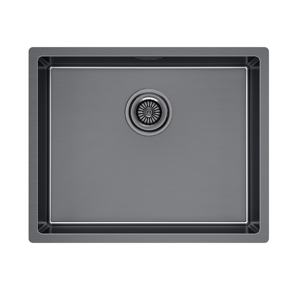 Фото Металлическая мойка Paulmark LASSAN 54 UNI LA54-GM Вороненая сталь GM