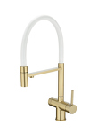 Превью картинка Смеситель для кухни EMAR ЕС - 7024WHT Matt Gold #1