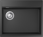 Превью картинка Гранитная мойка Rivelato TESORO 605-R 1-чаш 600*510 antracite #1