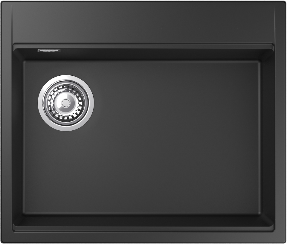 Фото Гранитная мойка Rivelato TESORO 605-R 1-чаш 600*510 antracite