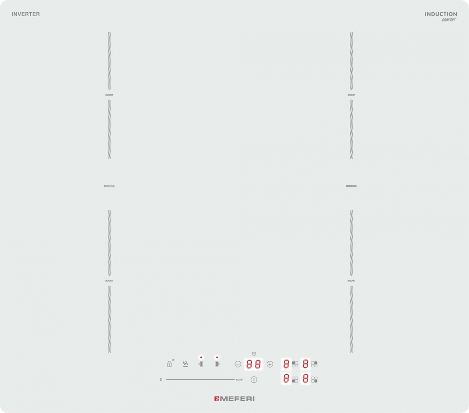 Фото Индукционная варочная панель Meferi MIH604WH COMFORT