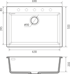 Превью картинка Rivelato ZENO 6950 1-чаш 690*500 Bianco latte #2