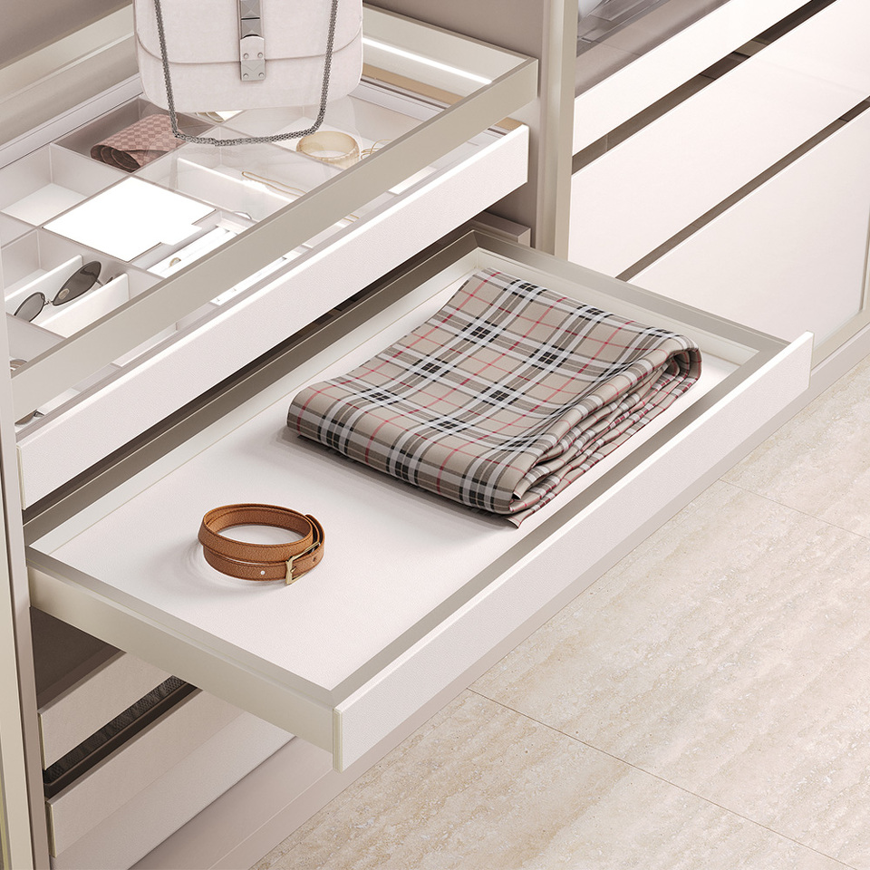 Фото Duslar Выдвижной ящик ELITIUM, ширина 564 мм, высота 60 мм, шампань/бежевый