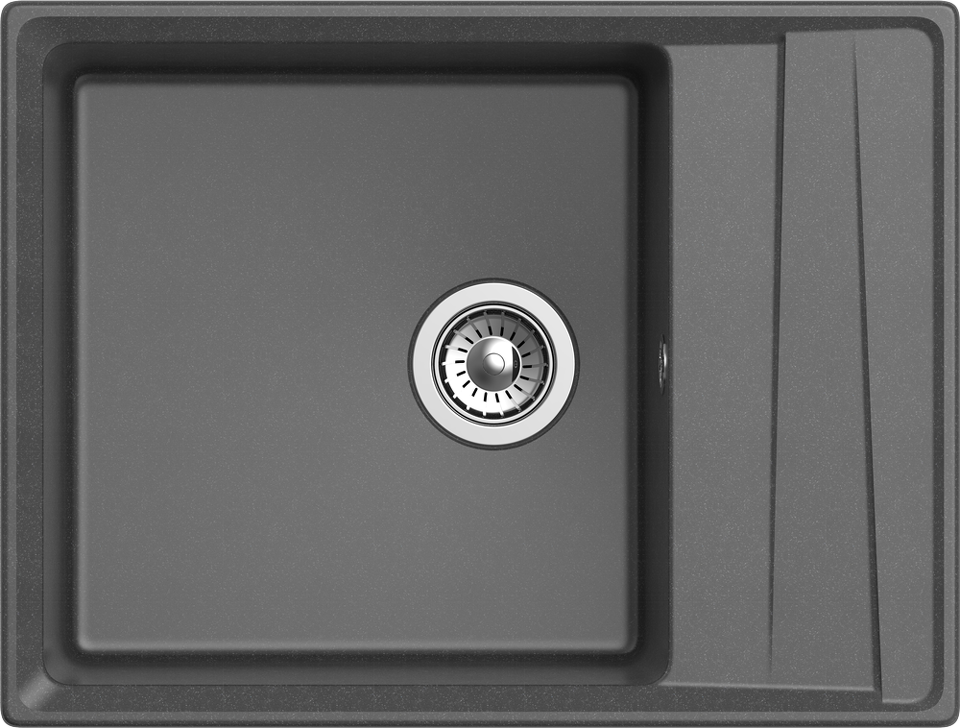 Фото Мраморная мойка GranFest LEVEL 660L Графит