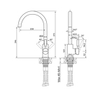 Превью картинка Смеситель для кухни Paulmark HOLSTEIN Ho212063-BR Бронза BR #4