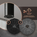 Превью картинка Островная вытяжка Weissgauff Tubus 1406 Island Black #8