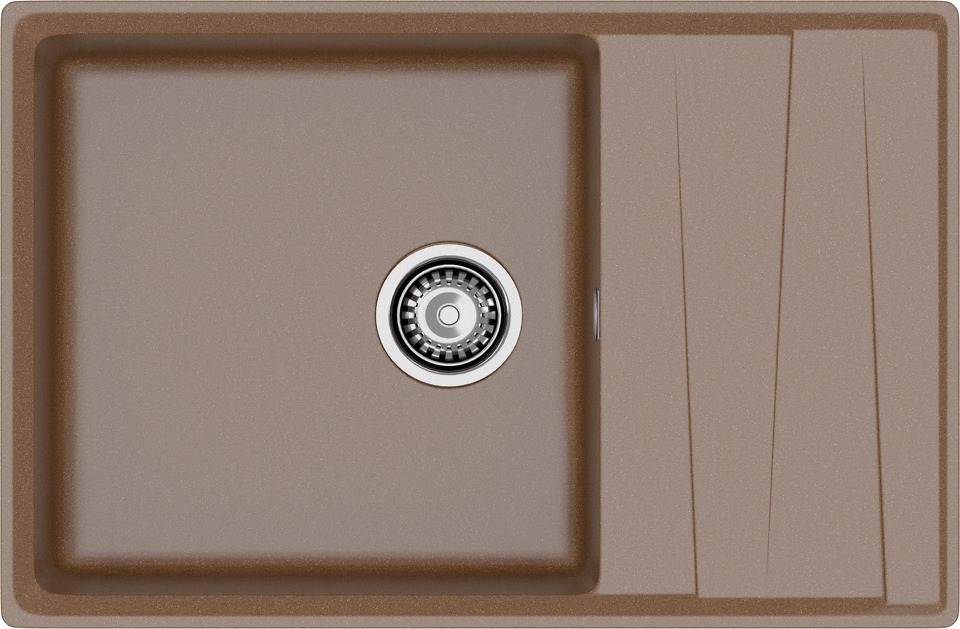 Фото Мраморная мойка GranFest LEVEL 760L Терракот