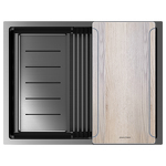 Превью картинка Металлическая мойка Paulmark NEXT-MULTI SINK 58 UNI PM785845-GM Вороненая сталь GM #2