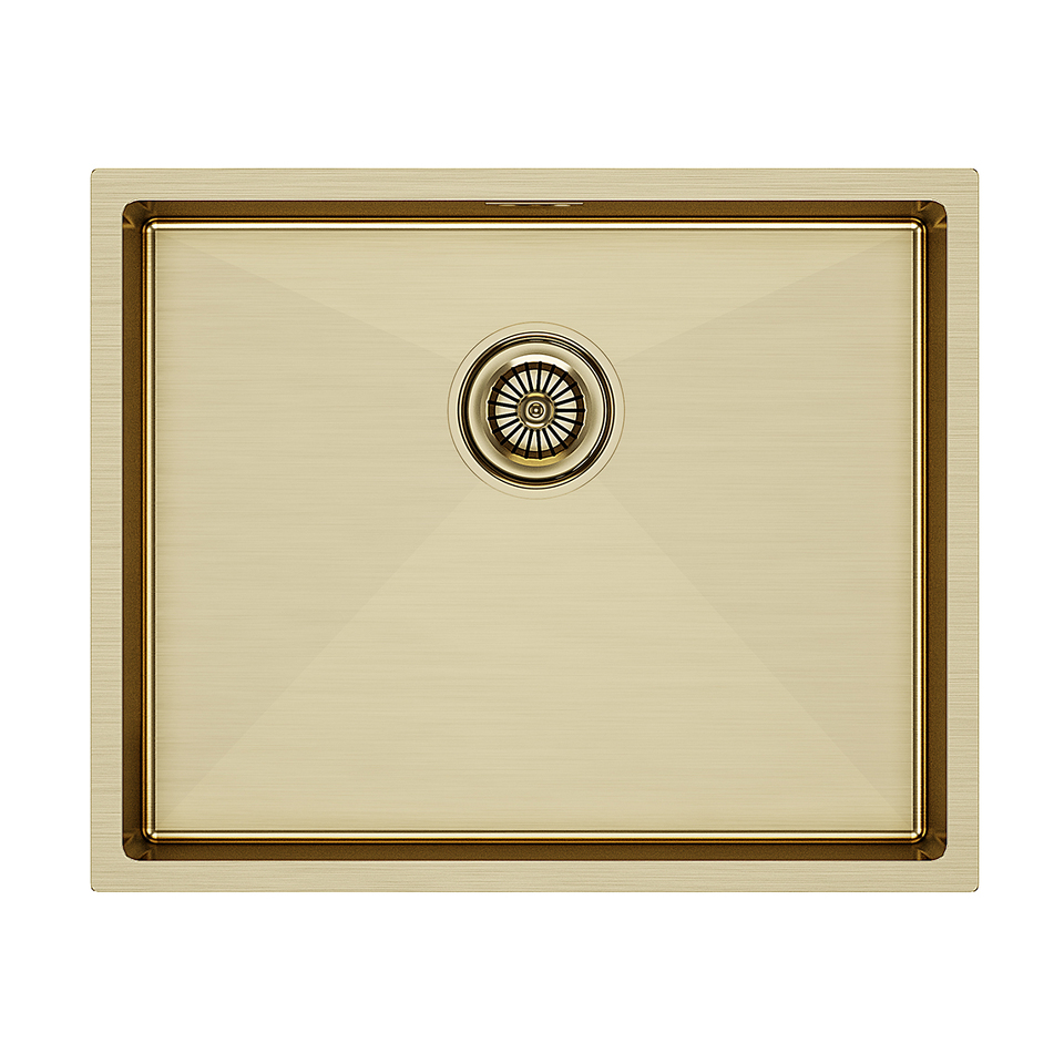 Фото Металлическая мойка Paulmark NEXT 54 UNI PM215444-BG Брашированное золото BG