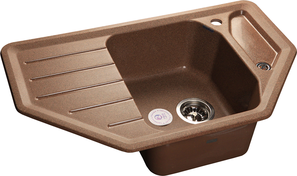 Фото Мраморная мойка GranFest CORNER 800E Терракот