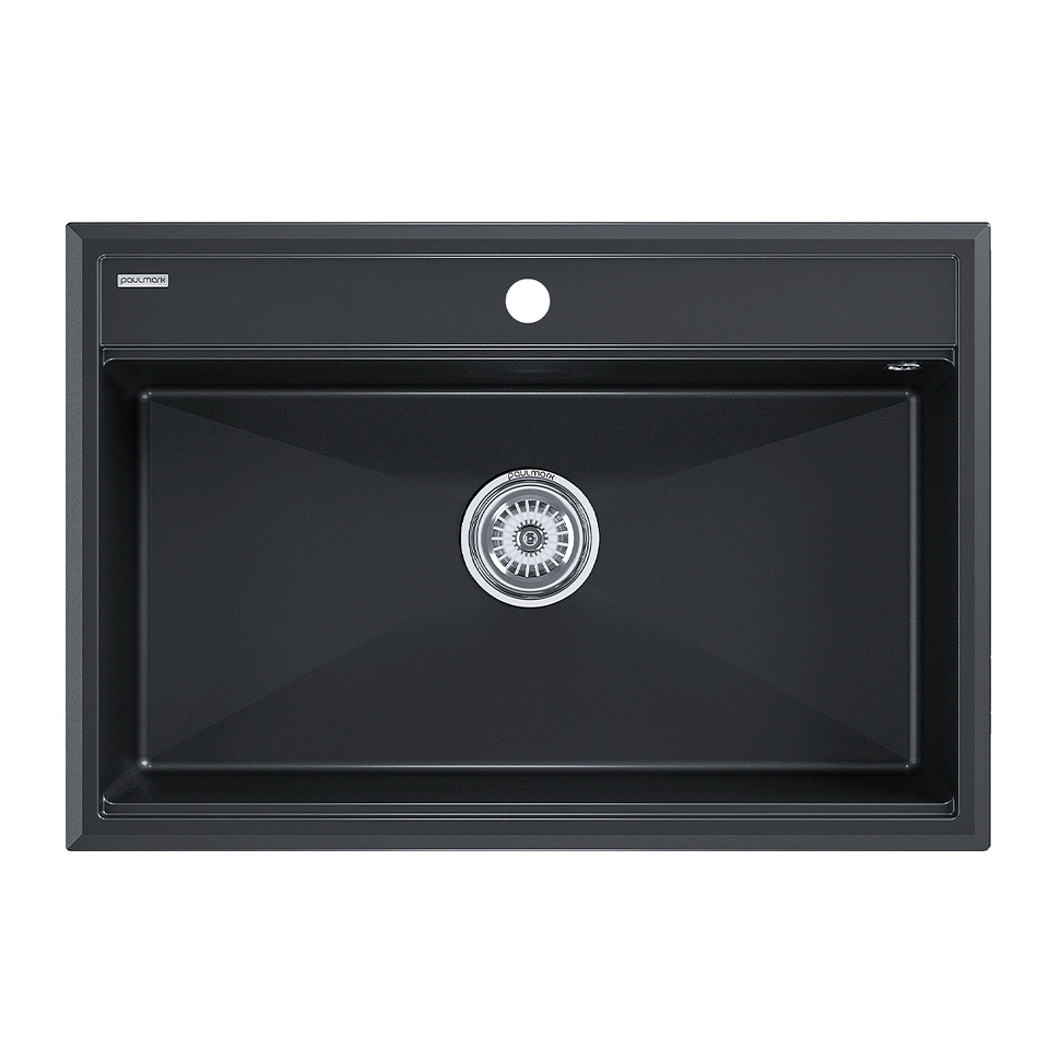 Фото Кварцевая мойка Paulmark STEPIA 80 PM117551-BLM Черный