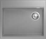 Превью картинка Гранитная мойка Rivelato TESORO 605-R 1-чаш 600*510 grigio metallizzato #1