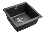 Превью картинка Кварцевая мойка Paulmark GERA 50 PM104546-BL Черный гранит BL #3