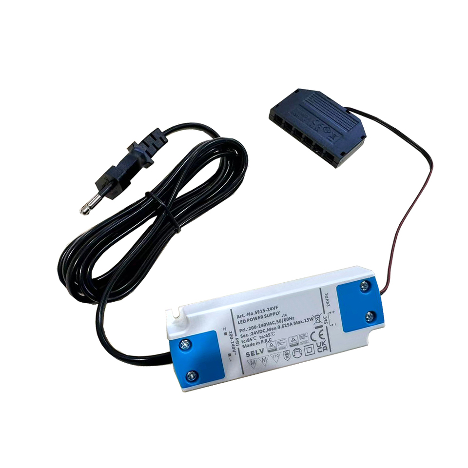 Фото Трансформатор DLIGHT, 24 V, 15 W, подключение максимум 6-ти светильников