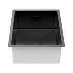 Превью картинка Металлическая мойка Paulmark NEXT 38 UNI PM213844-MBN Матовый черный #3