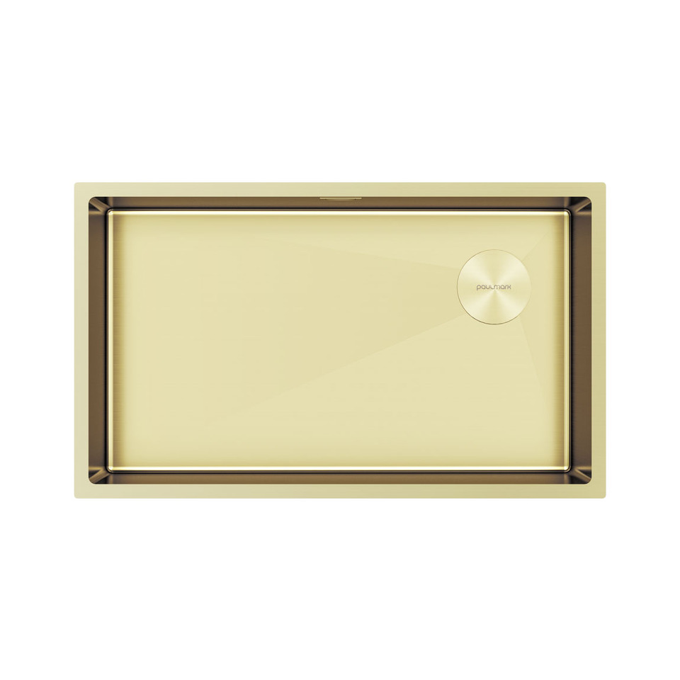 Фото Металлическая мойка Paulmark NEXT-SKEW 74 UNI PM887444-LG Светлое золото
