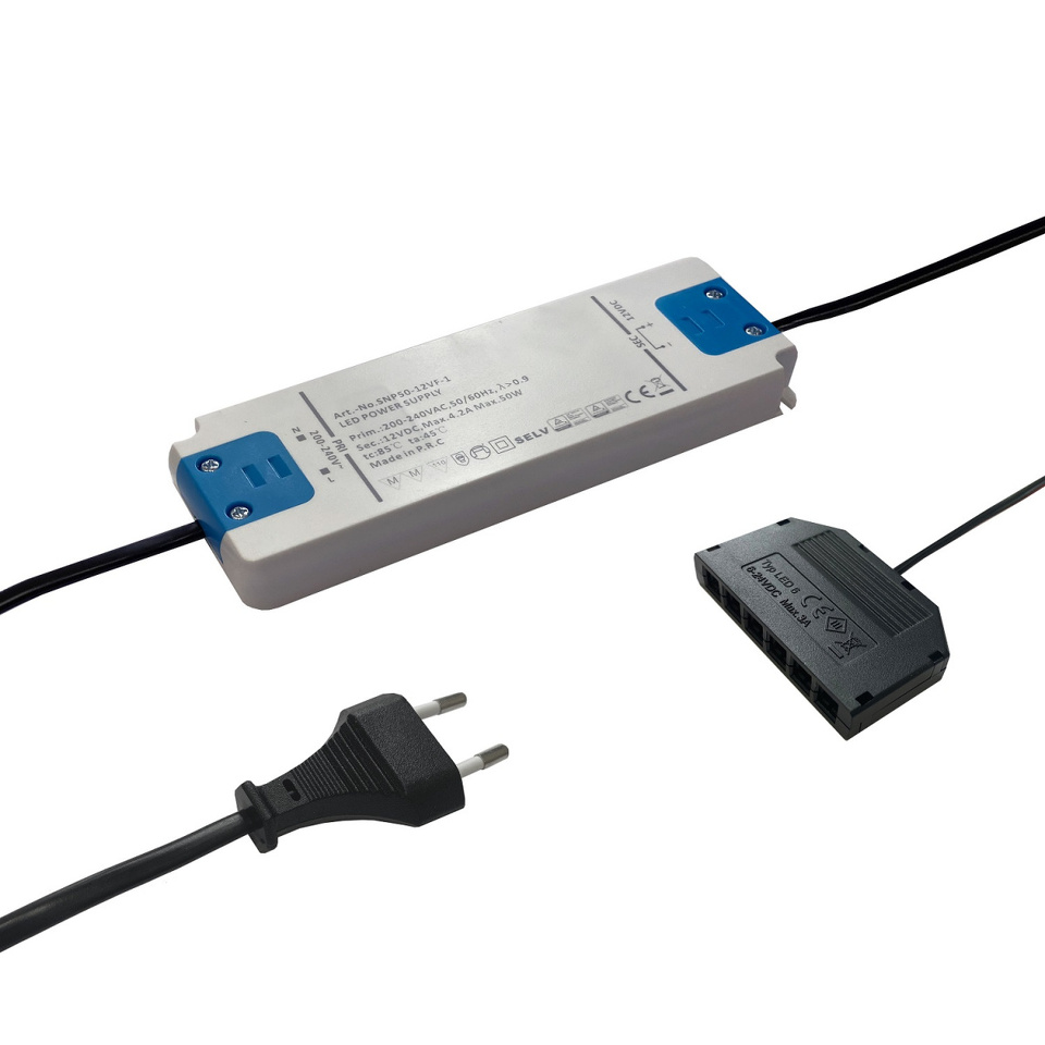 Фото Трансформатор DLIGHT, 12 V, 50 W, подключение максимум 6-ти светильников