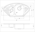 Превью картинка Металлическая мойка EMAR OL-310 #3