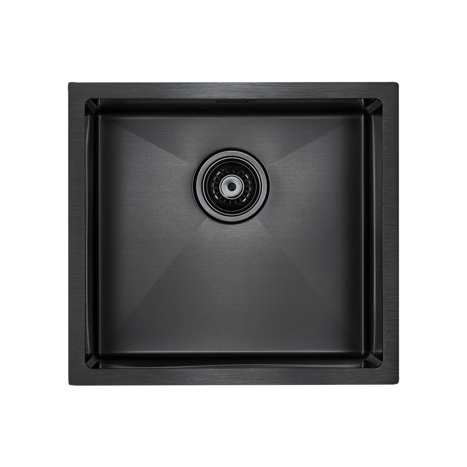 Фото Металлическая мойка Paulmark ALLER 48 UNI PM804844-GM Вороненая сталь GM