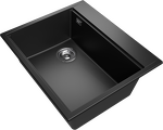Превью картинка Гранитная мойка Rivelato TESORO 605-R 1-чаш 600*510 antracite #2