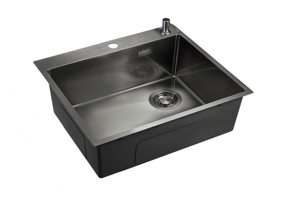 Фото Металлическая мойка EMAR EMB-560(TOP) PVD Dark