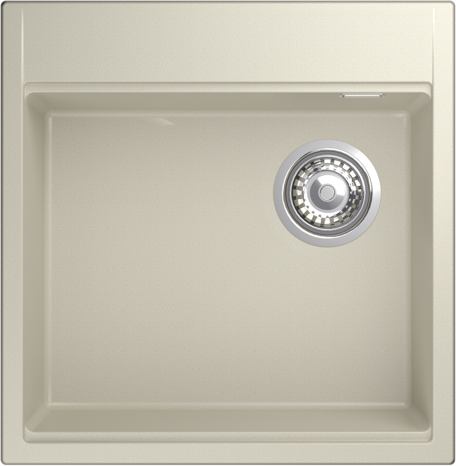 Фото Гранитная мойка Rivelato TESORO 505-R 1-чаш 500*510 beige scuro